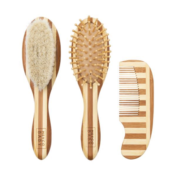 Meyco Kapset - 3-Delig - Bamboe - Stripe Natural/Walnut