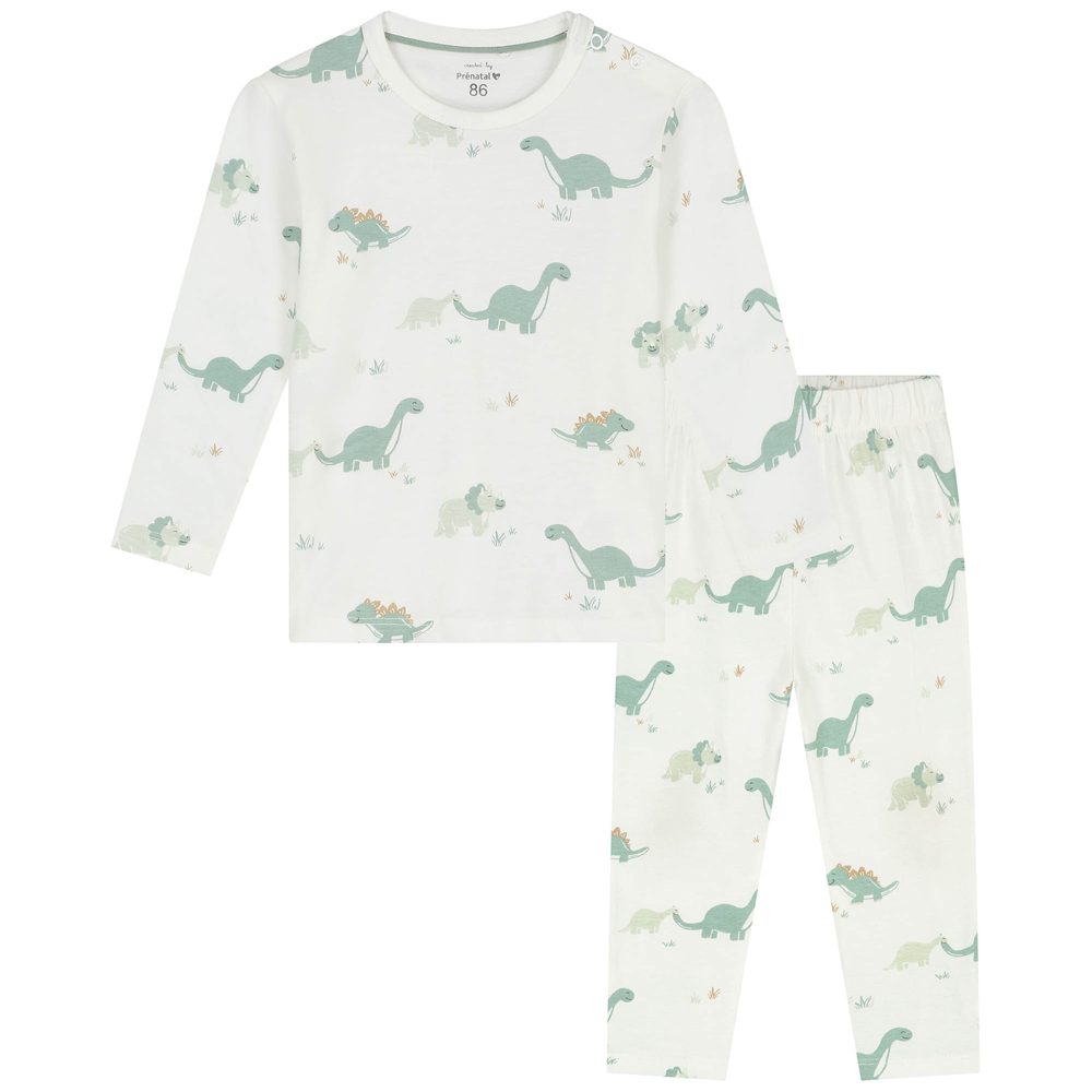 Prénatal peuter pyjama dino - Ivory White