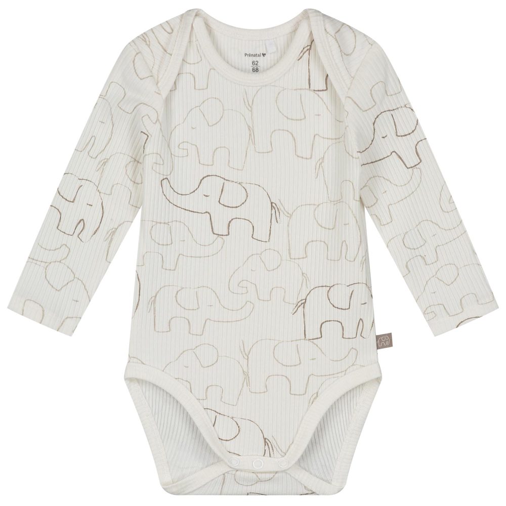 Prénatal romper otis rib - Ivory White