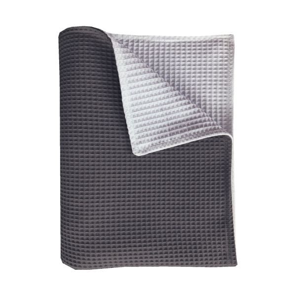 Bink Bedding Pique Wiegdeken Antra / Wit 75 x 100 cm