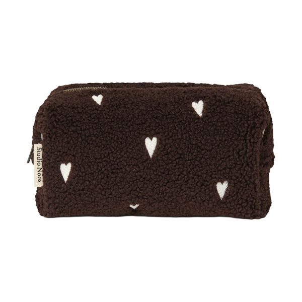 Studio Noos Teddy Hearts Etui - Chocolate