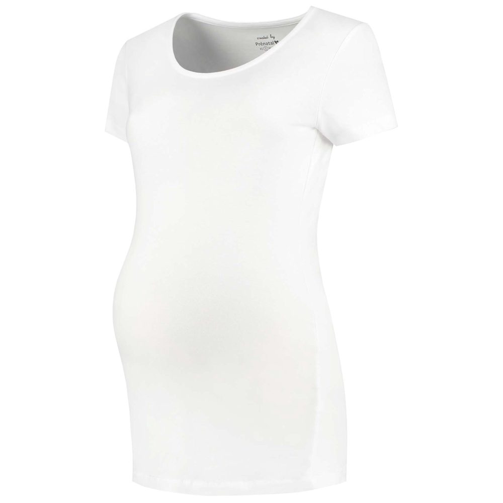 Prénatal zwangerschaps T-shirt - White