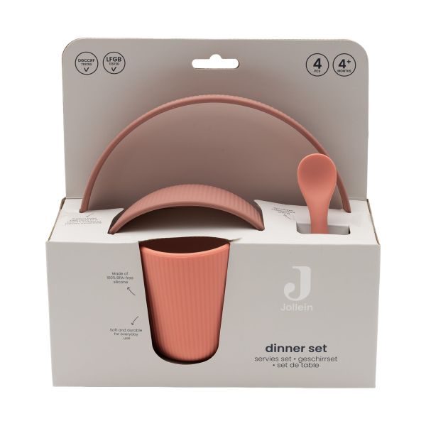 Jollein Kinderserviesset - Siliconen - Blush Shades – foto 4