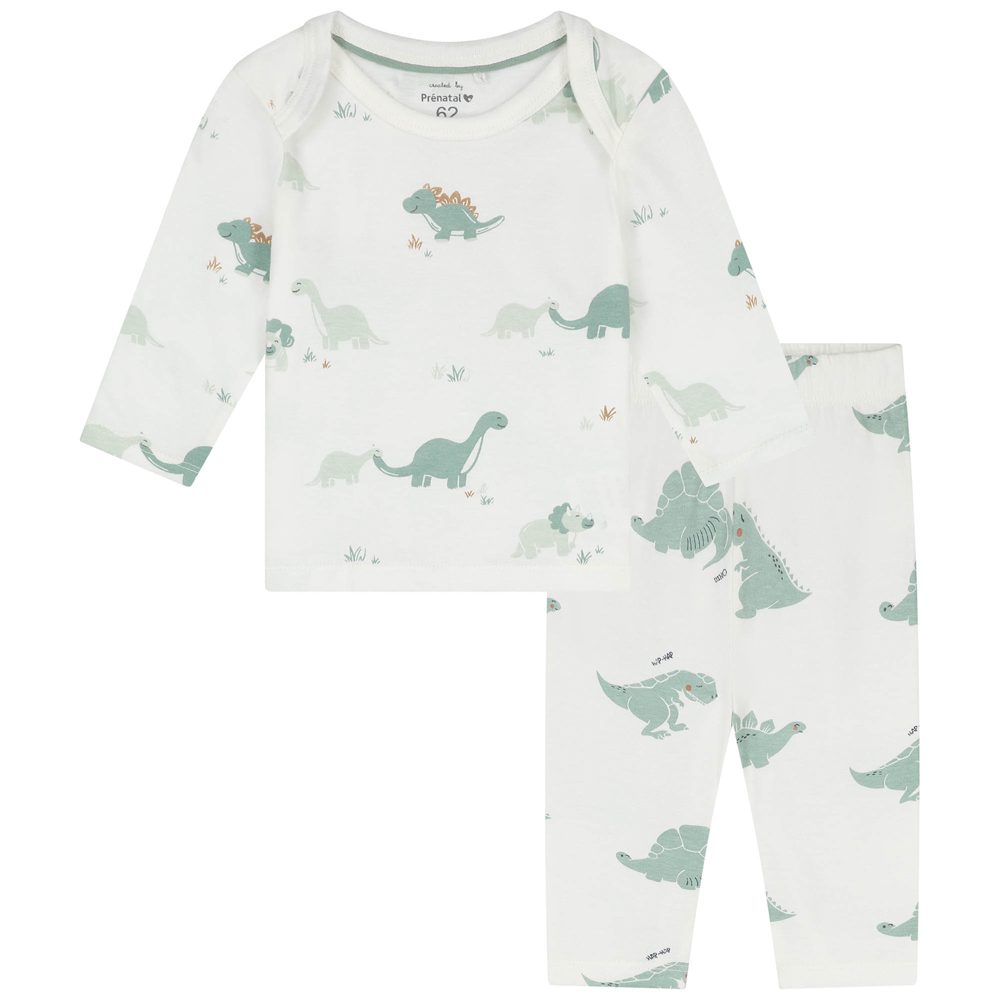 Prénatal baby pyjama dino - Ivory White
