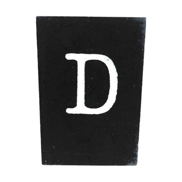 CottonCounts Letter D - Zwart