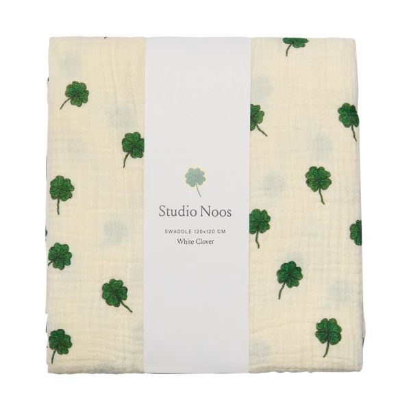 Studio Noos Swaddle - White Clover - 120x120 cm