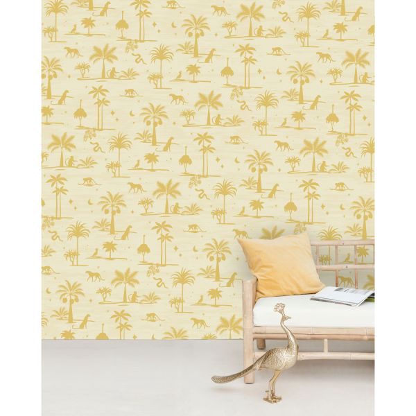 Creative Lab Amsterdam Jungle Silhouette Yellow 400 x 280 cm