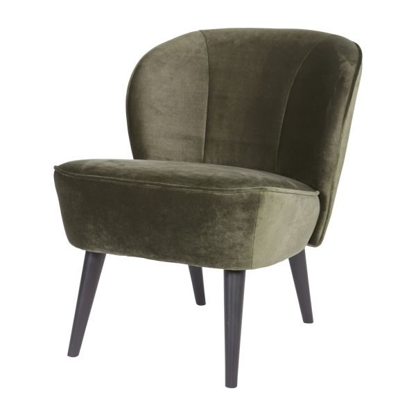 Woood Fauteuil - Sara - Fluweel Warm Groen