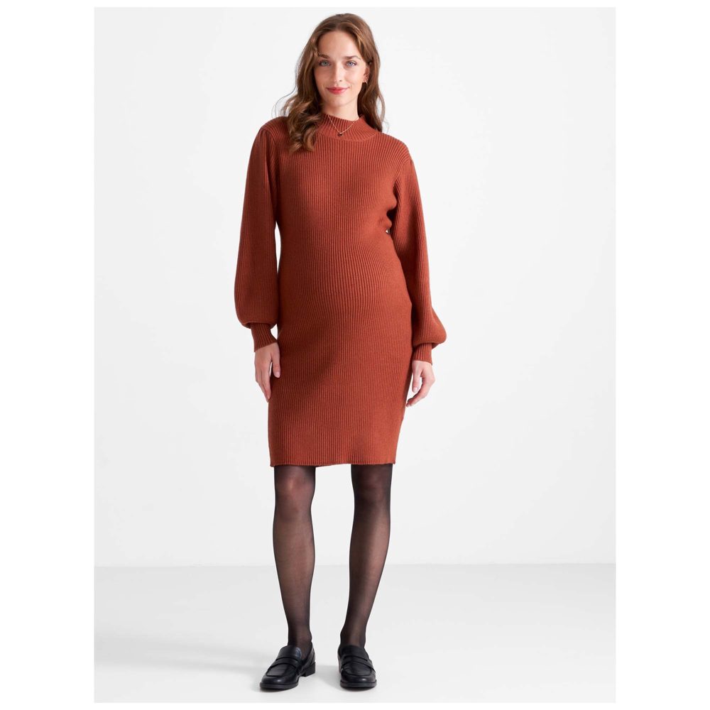 Prénatal zwangerschapsjurk - Dark Red Melange