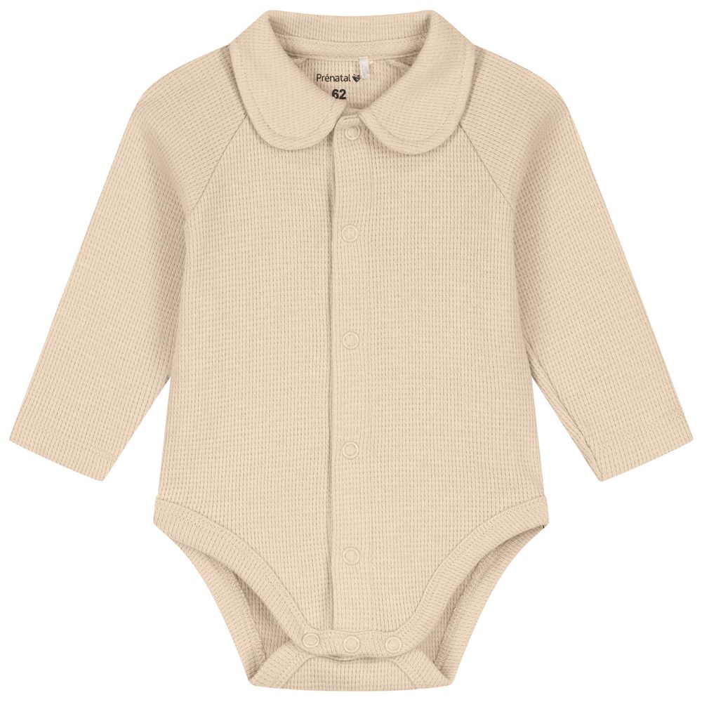 Prénatal newborn romper wafel - Light Sand Brown