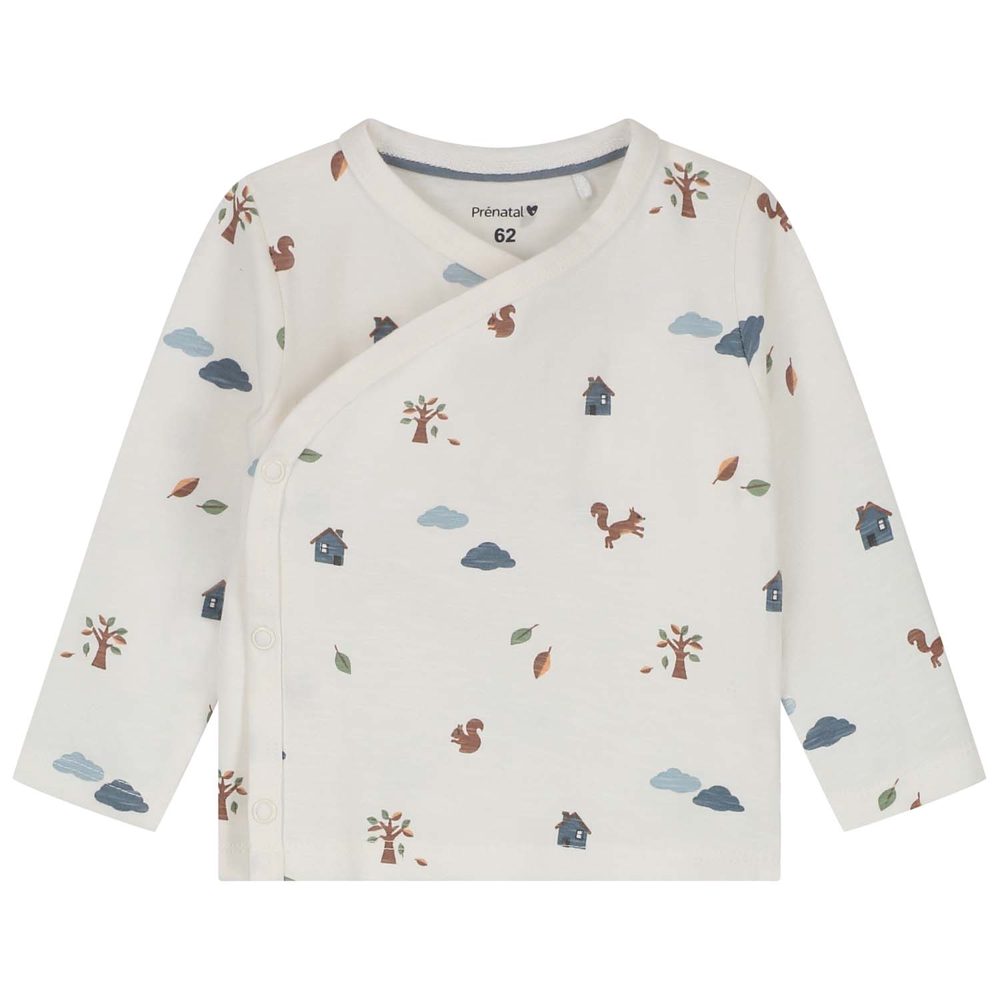 Prénatal newborn overslagshirt - Ivoor Wit