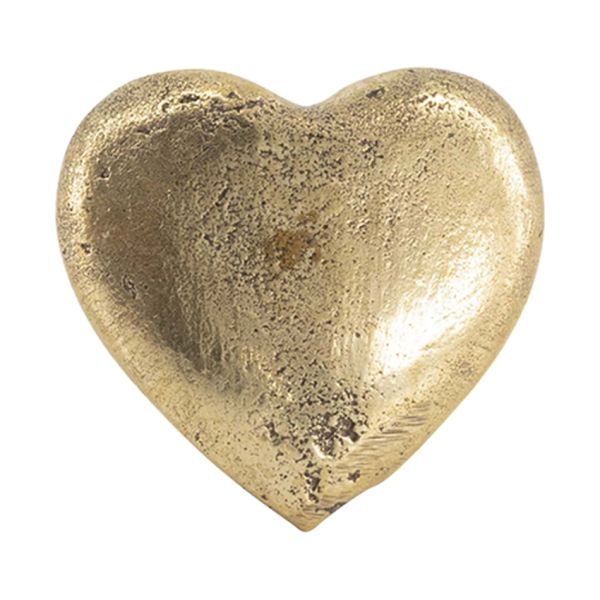 Doing Goods Holly Heart Knob - Gold Shiny