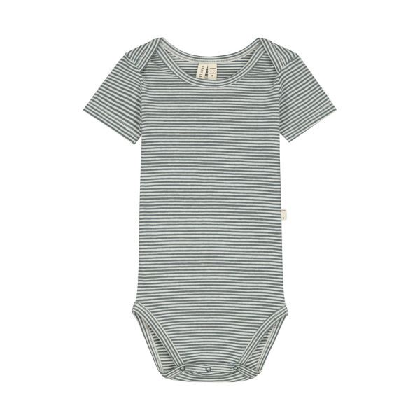 Gray Label Romper - Blue Grey/Cream - 6-9 Mnd