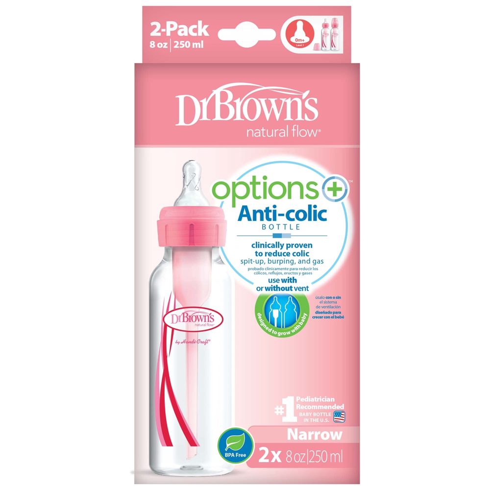 Dr. Brown's Standaard halsfles 250ml 2 stuks - Pink – foto 2