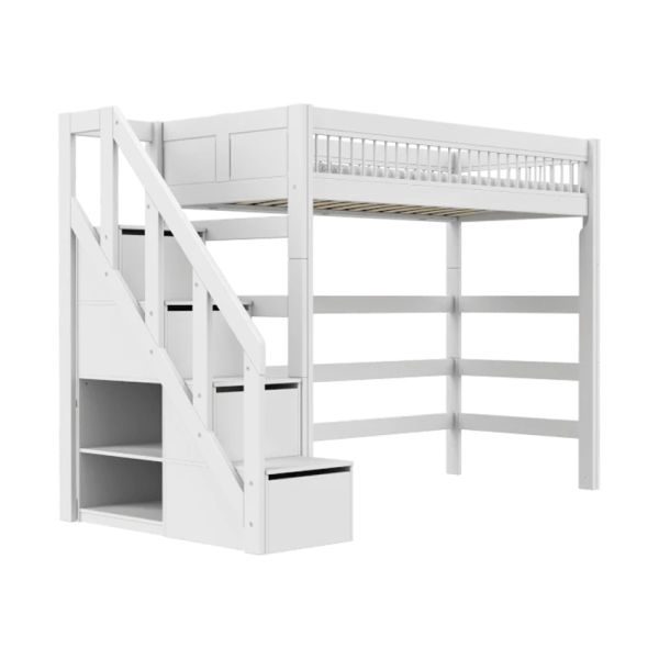 LIFETIME Breeze Hoogslaper Met Trapkast - Wit