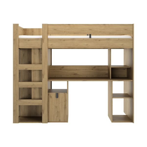 Gami Lugano Hoog Bed - 90x200 cm - Artisan Eiken