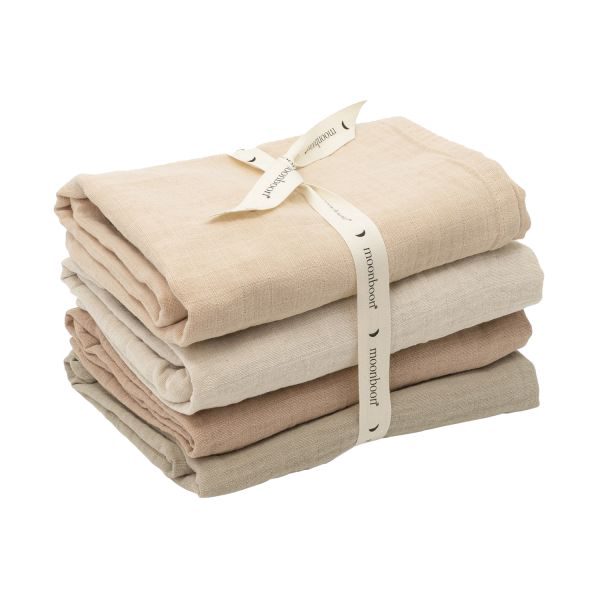 Moonboon Hydrofiele Doeken - 4-Pack - Rose Mix
