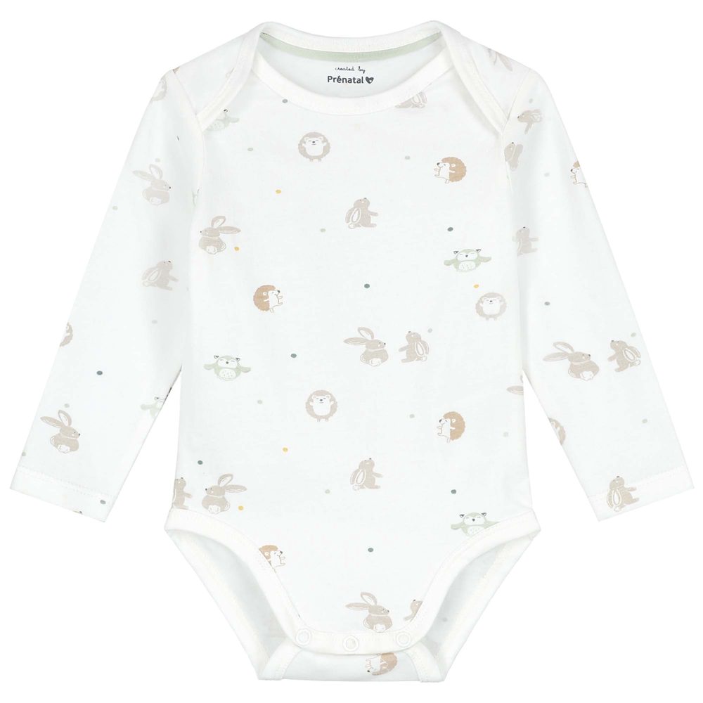 Prénatal romper Kleine Vriendjes - Ivory White
