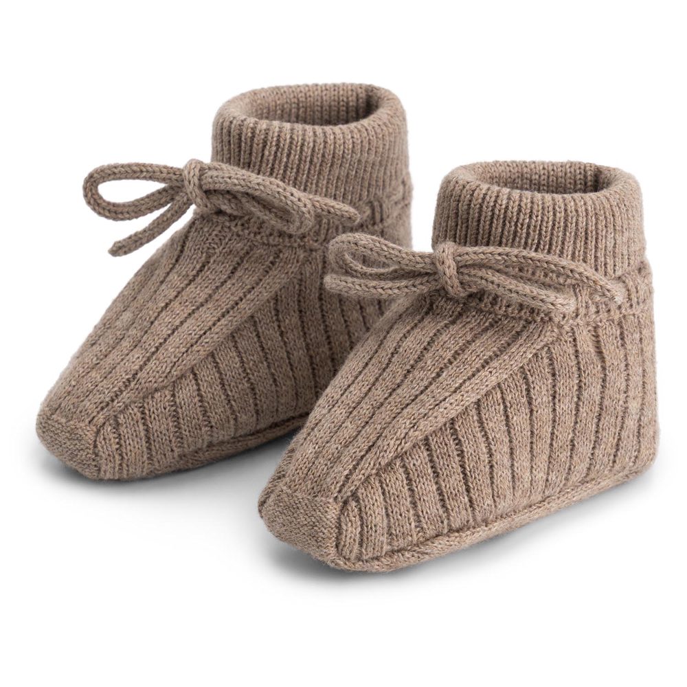 Sweet Petit Mini slofjes - Mid Brown Melange