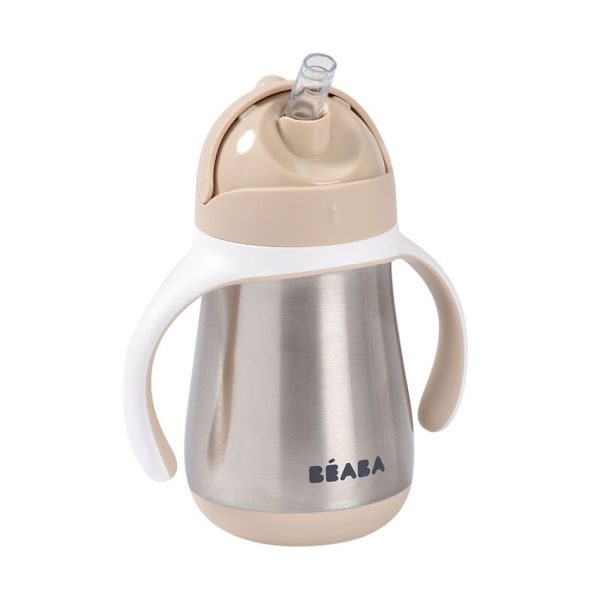 Béaba RVS Drinkbeker Met Rietje - Clay - 250 ml – foto 2