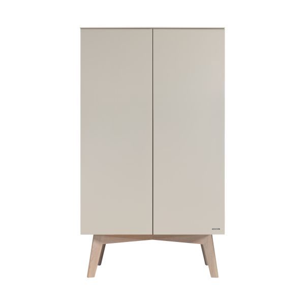 Kidsmill Sixties Kledingkast - 2-Deurs - Oatmeal / Eiken