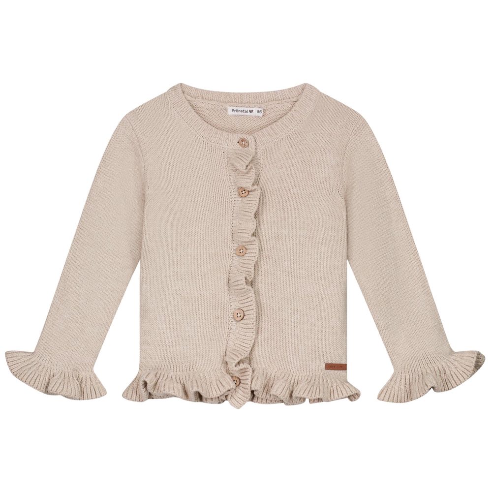Prénatal baby vest - Light Brown Melange