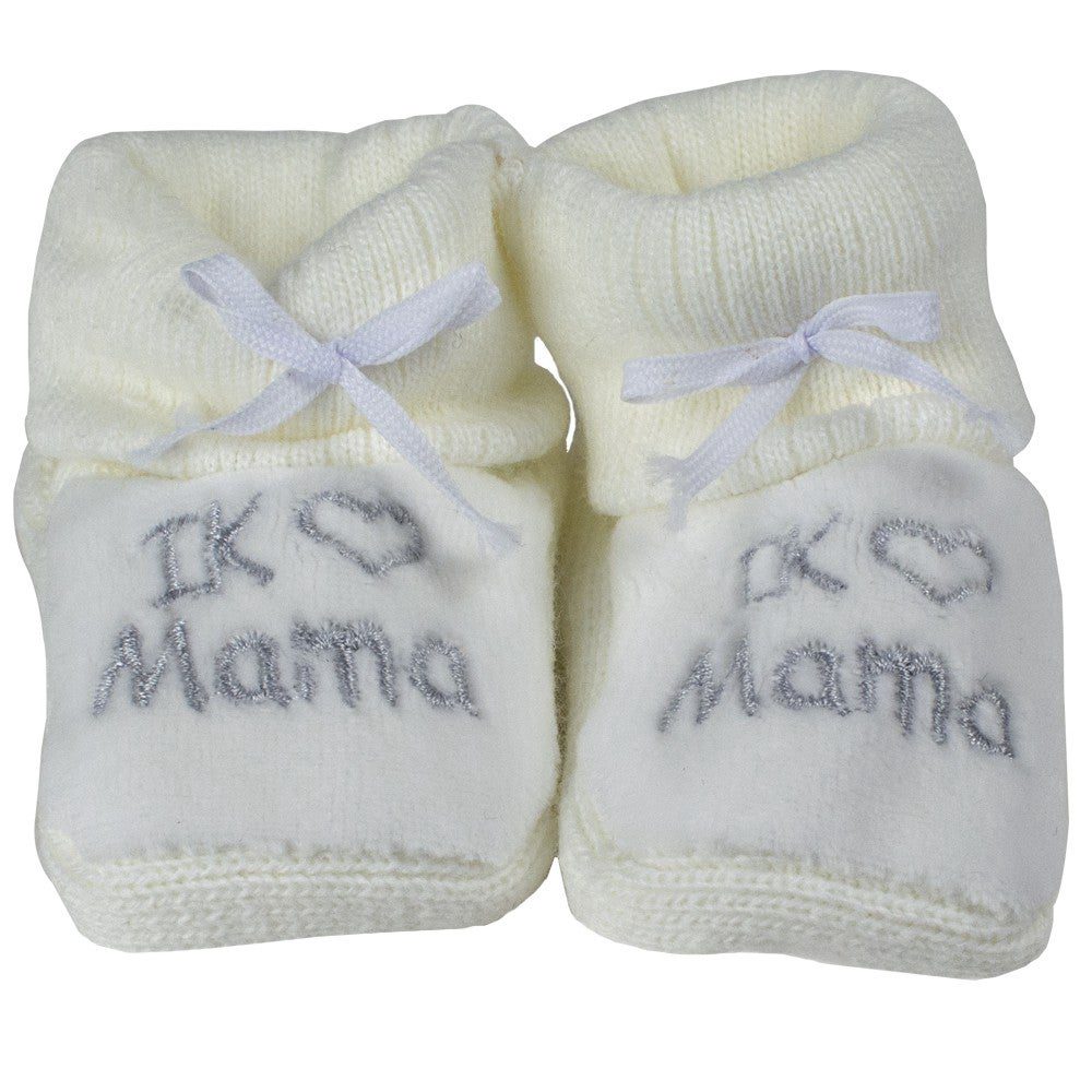 Babyslofjes Petit Villain Ik ♥ Mama Wit