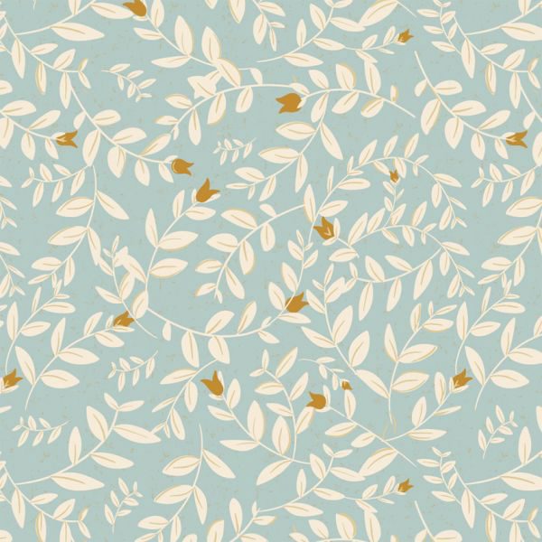 Bibelotte Behang - Flora - Ijsblauw
