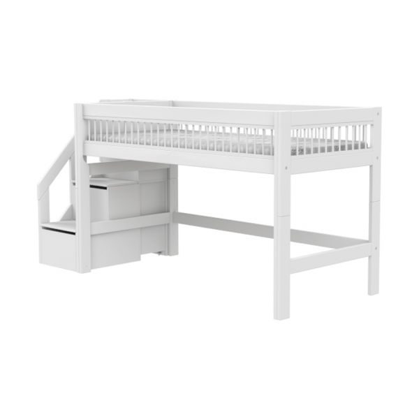 LIFETIME Breeze Halfhoogslaper Met Trapkast - Wit – foto 2
