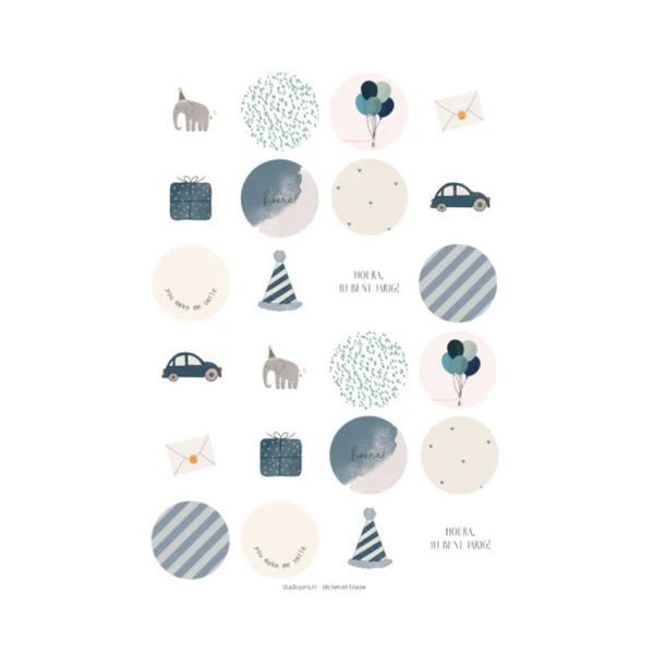 Studio Jans Stickervel - Blauw