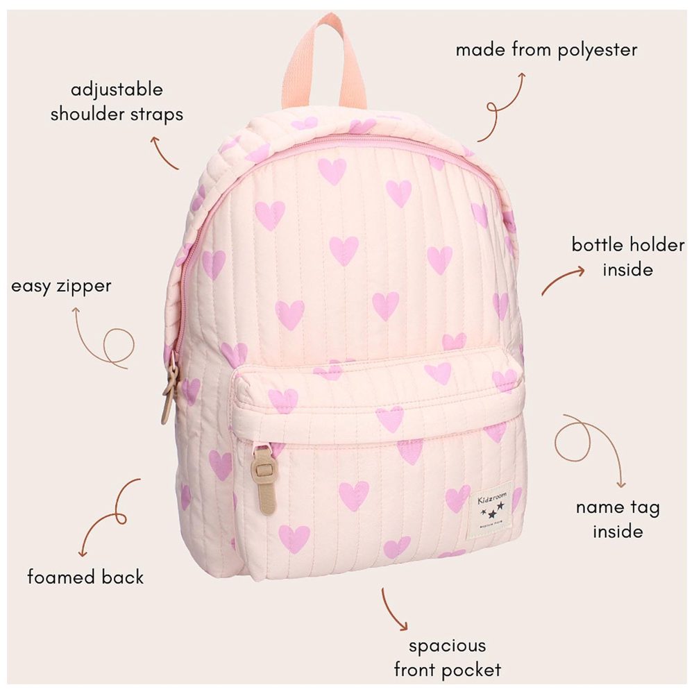 Kidzroom kinderrugtas hartjes - Light Pink – foto 3