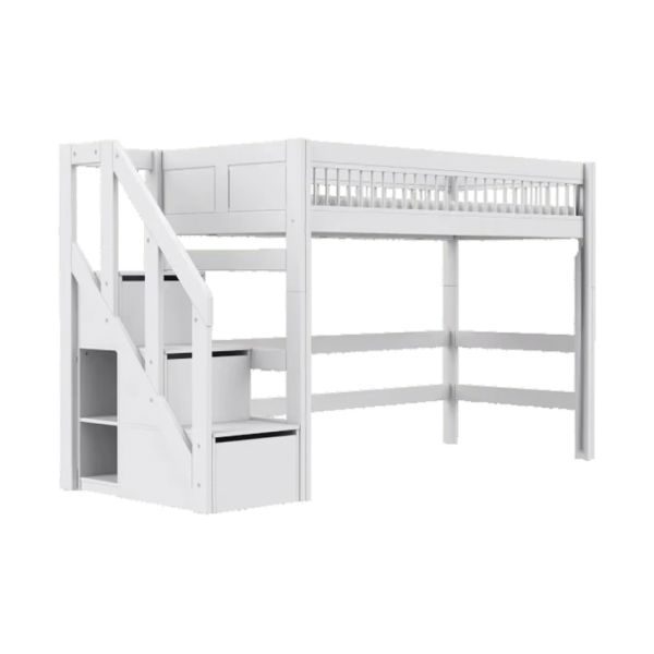 LIFETIME Breeze Hoogslaper Met Trapkast - Wit – foto 3