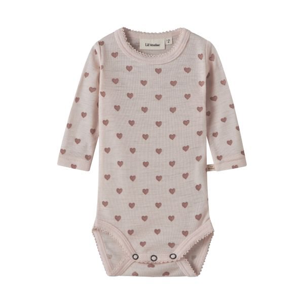 Lil' Atelier Romper - Morganite Heart - Mt. 68