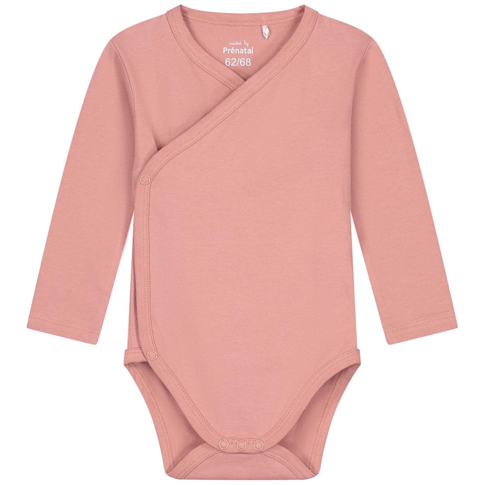 Prénatal basis romper met overslag - Dark Pink