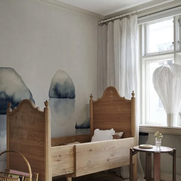 Sandberg Spegel Behang - Indigo Blue M² – foto 3