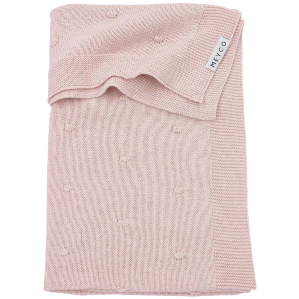 Meyco wiegdeken mini knots - Soft Pink