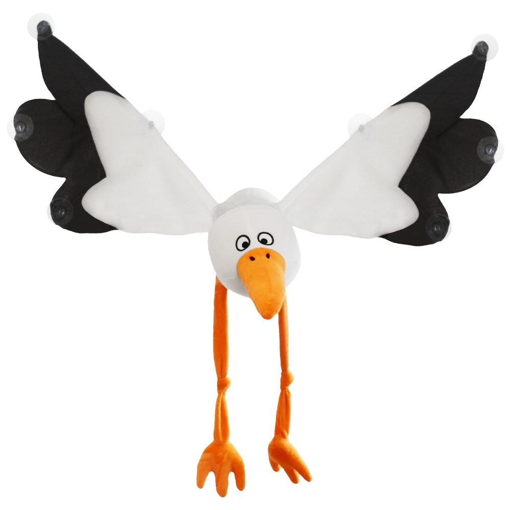 Prénatal raam ooievaar - White