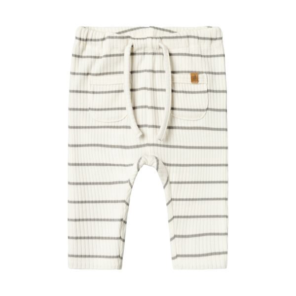 Lil' Atelier Broek - Gestreept - Mt. 68 - Coconut Milk