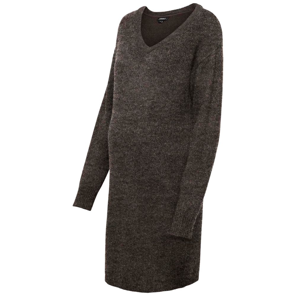 ONLY zwangerschapsjurk - Dark Brown Melange