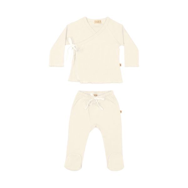 UAUA Basic Kimono Set - 1-3 Mnd - Crema