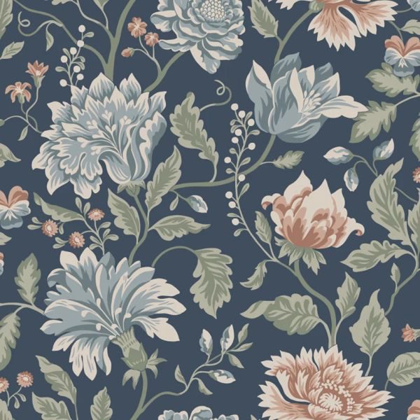 Sandberg Annabelle Behang - Classic Blue