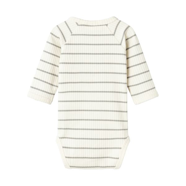 Lil' Atelier Romper - Gestreept - Mt. 68 - Coconut Milk – foto 2